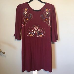 [2/15 or 4/25] Xhilaration • Maroon Boho Dress